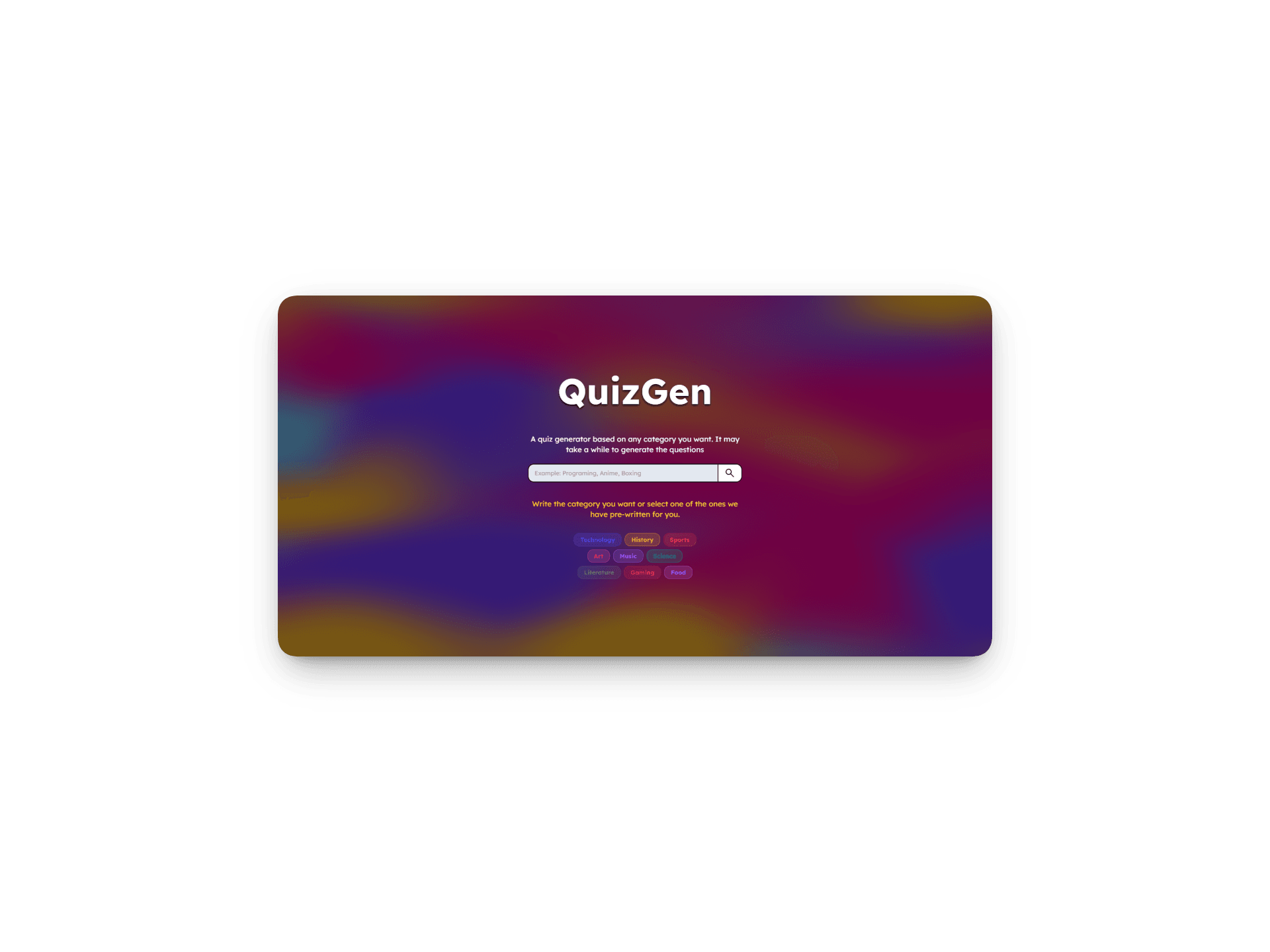 Image of the project QuizGen